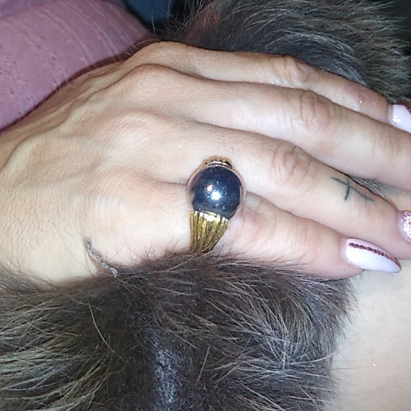 Vintage interchangeable Gold shell ring - Picture 5 of 7